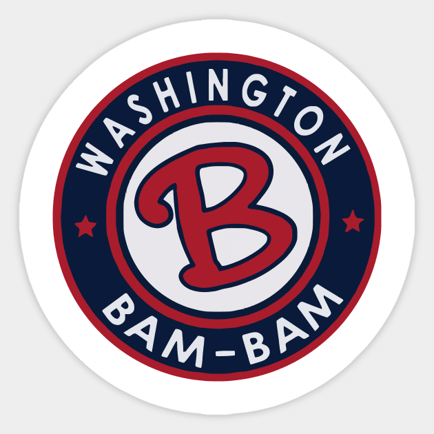 Bam Bam Washington Sticker by aografz